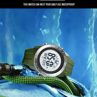 SKMEI 1524  2 Time LED Digital Wristwatches Mens Waterproof Chrono Count Down Male Hour montre homme Big Dial Sport Men Watch