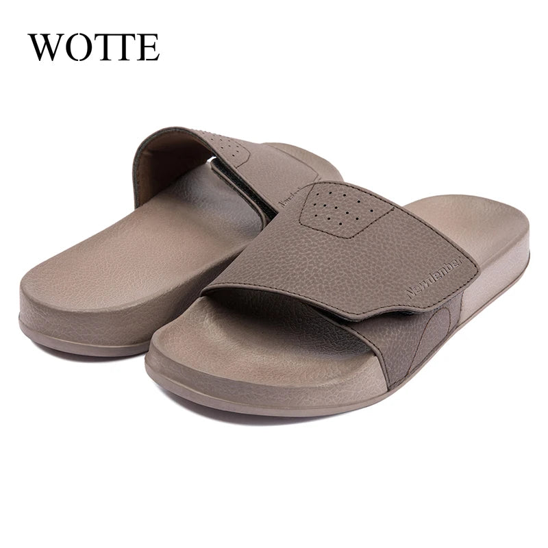 New Men Thick Bottom Slippers Platform Bathroom Slides Non Slip Trend Designer Shoes Female Beach Shoes Flip Flops Men Sandals