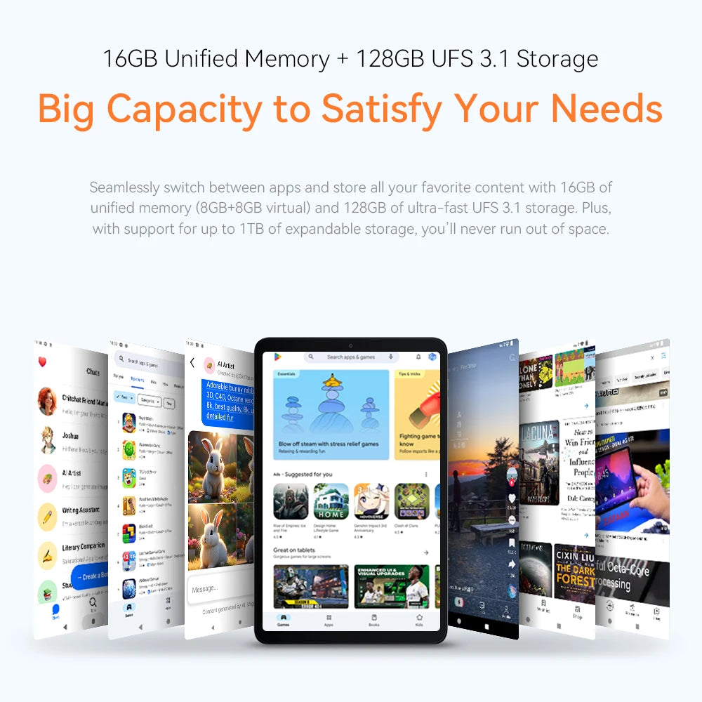 Alldocube iPlay 60 Mini Turbo 8.4" 8+128GB Tablet Android 14 Snapdragon Power Dual Speakers 4k Video Decoding 5500mAh