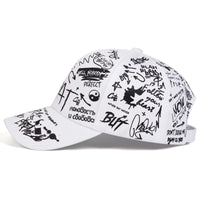 Unisex What Gossip Graffiti Print Baseball Caps Spring Autumn Outdoor Adjustable Casual Hats Sunscreen Hat