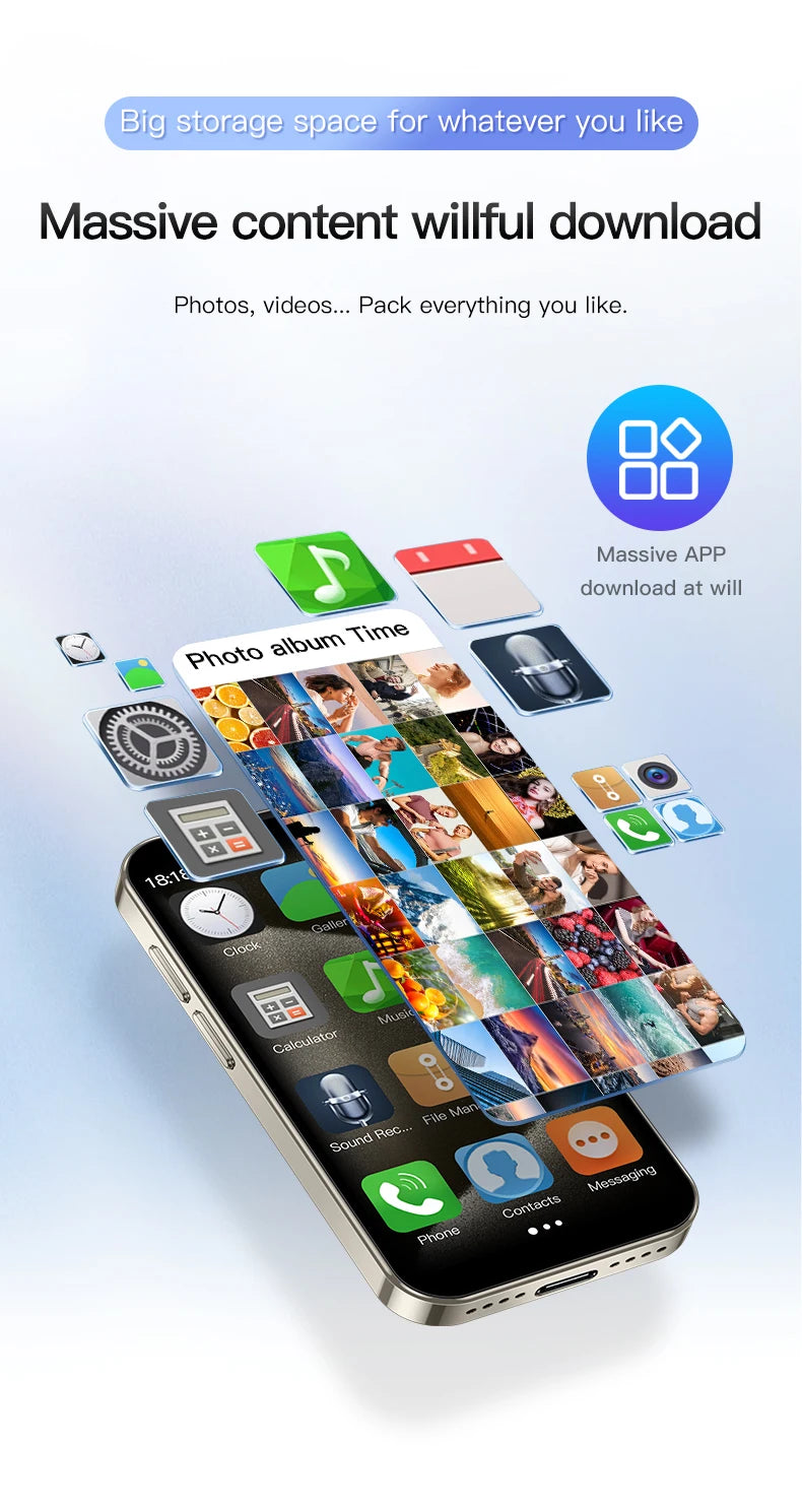 SOYES XS18 Pro 3.0" Mini Smartphone 2GB RAM 16GB ROM Facial Recognition Android9.0 Dual SIM Standby 1000mAh 3G Network Phone