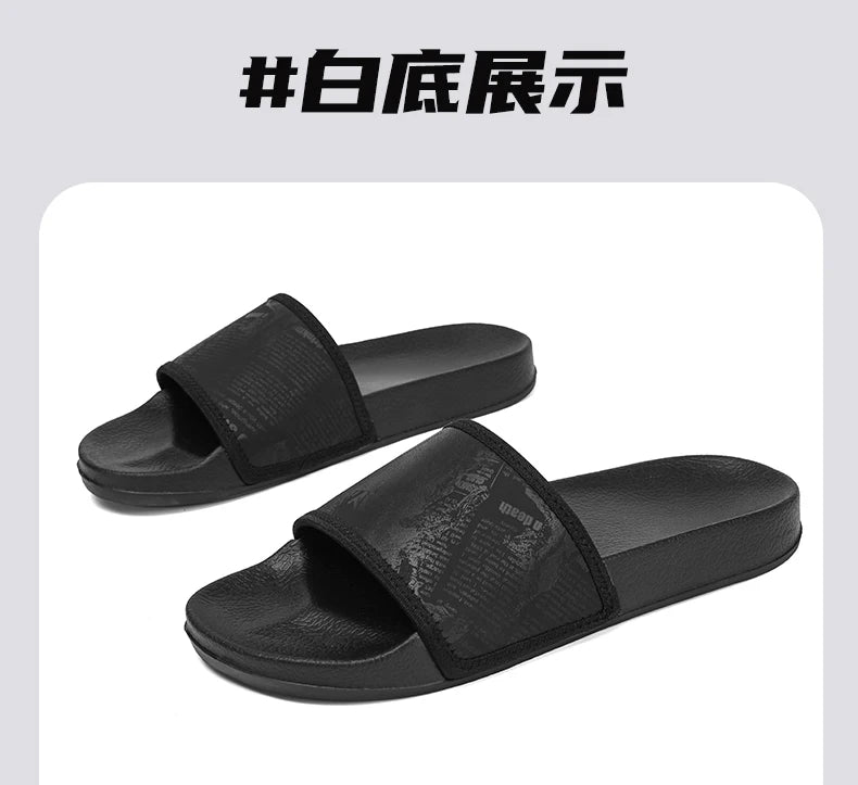 Mens Slides Fashion Summer Luxury Slippers Cushion Beach Solid Slides Indoor Bathroom Anti Slip House Male Sandals