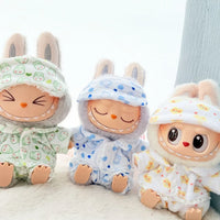 15cm/17cm Labubu I II Dolls Clothes Cute Eye Mask Pajamas Three Piece Set Accessories Clothing Plush Doll'S Clothes