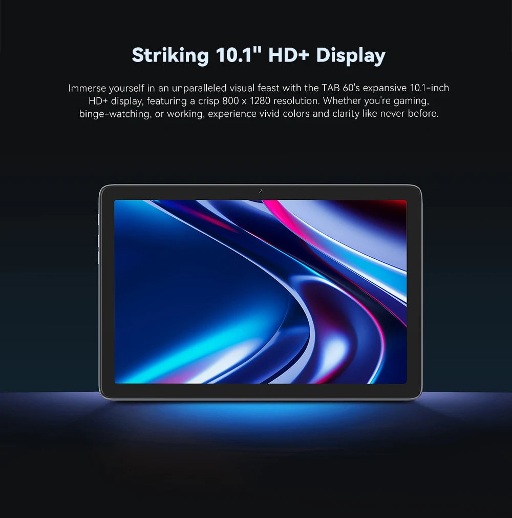 Cubot TAB 60, 2024 New Android Tablet, Octa-Core, 8GB RAM (4GB+4GB), 128GB ROM, 10.1-Inch HD+ Screen, 6000mAh, OTG, WiFi 6