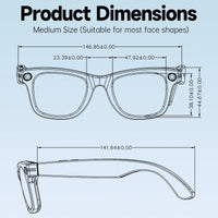 AI Smart Glasses 5 Million Pixels Recording Videos Photo Recognition Answer Translation 290mAh IP66 Waterproof Bluetooth Glasses