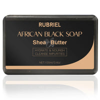 100g AFRICAN BLACK SOAP Shea Butter Bar Moisturizing Acne Treatment Cleanser for Clear Skin Care Deep Cleaning Glowing