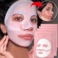 10Pcs Collagen Moisturizing Facial Mask Shrink Pores Deep Hydrating Overnight Anti Wrinkle Face Mask Brightening Skin Care