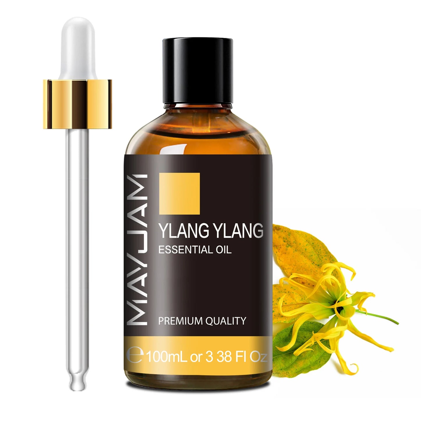 MAYJAM 100ml Pure Essential Oil with Glass Dropper, Aromatherapy Essential Oils Lavender Eucalyptus Rosemary Vanilla Aroma Oil