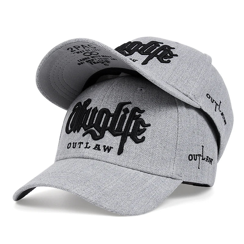 2023 Fashion Fastball CAP Thuglife Embroidery Hiphop Baseball Cap Snapback Hat Adult Outdoor Casual Sun Casual Bone Dropshipping