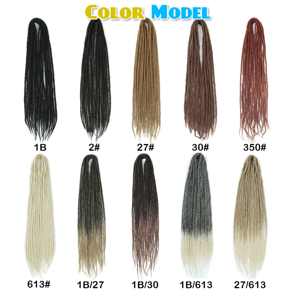 24 inch Synthetic Double Ended Dreadlock Extensions Brownish Blonde Fake Dreads Extensions Reggae Hippie Dreads for Women
