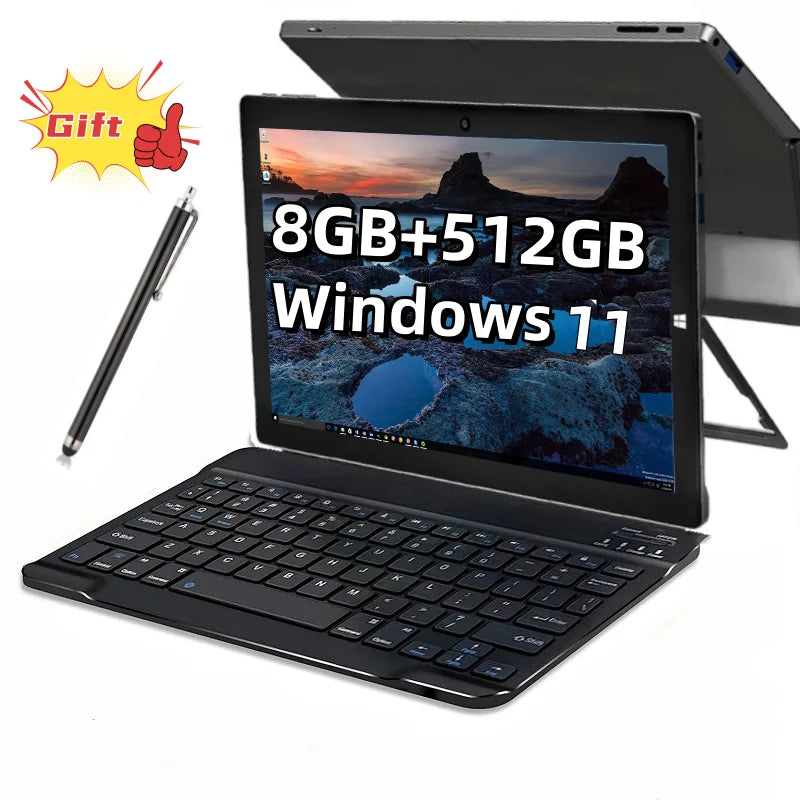 11.6 INCH 8GB RAM 512GB eMMC ROM WINDOWS 11 TABLET PC PAD1162 Intel Celeron N4100 CPU 1920 x 1080 Pixel WIFI Type C