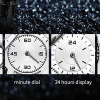 Fashion Mens Watches Top Brand Luxury Genuine Leather Strap Quartz Men's Watch Business Casual Date Chronograph Watch Men