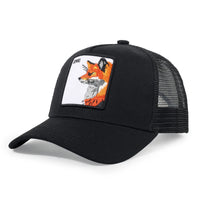 Men's Cartoon Animal Embroidered Baseball Caps Male Snapback Mesh Hats Hip Hop Caps for Men Female Outdoor Mesh Sun Hat