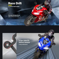 RC Motorcycles 1/6 Electric Motor RC Cars High Speed 4CH Remote Control Racing Motorcycle Drift Car Kids Xmas Festival Gift