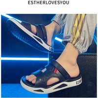 Summer Eva Sandals for Men Fashion Slippers Indoor Lightweight Soft Anti-slip Flats Men's Sandals Outdoor Beach Open-toe Sandals