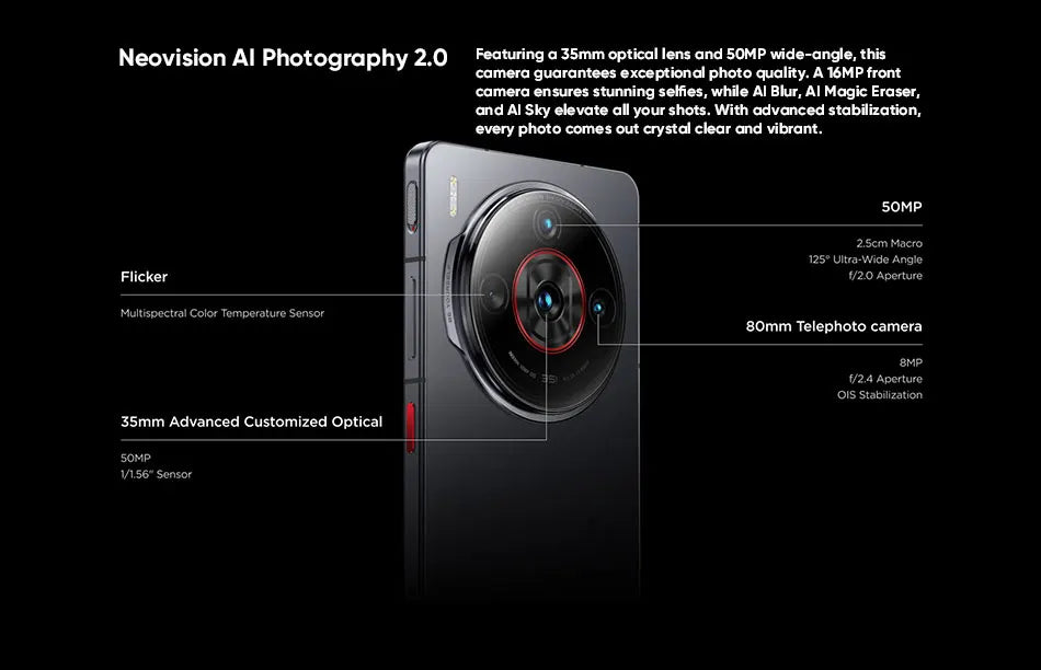 Nubia Z60S Pro Global Version 5G Android Cellphone Snapdragon 8 Gen 2 50MP Triple Camera 120Hz 6.78" AMOLED Screen NFC 5100mAh