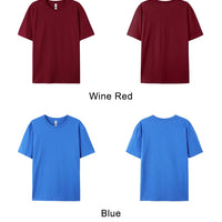 100% Cotton Solid Tshirts Men Woman Short Sleeve Fashion Brand Trend Casual Soft Clothing Tees Customized Products Summer Tops