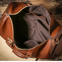 LUOKIR High Quality Men's Travel Bag Genuine Leather Luxury Luggage Bag Women's Weekend Duffle Bag Vintage Business Handbag