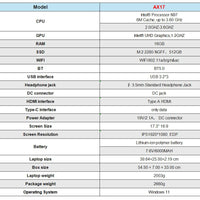 ACEMAGIC 17.3inch Laptop with High Performance Quad Core-12th Alder Lake N97 Laptop Computer Spacious Storage 16GB RAM 512GB ROM