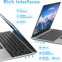 14 Inch Laptop PC 12GB LPDDR4 RAM 256GB SSD ROM 1080p FHD IPS Screen Windows 11 Computer with Celeron 4-Core Processor WIFI