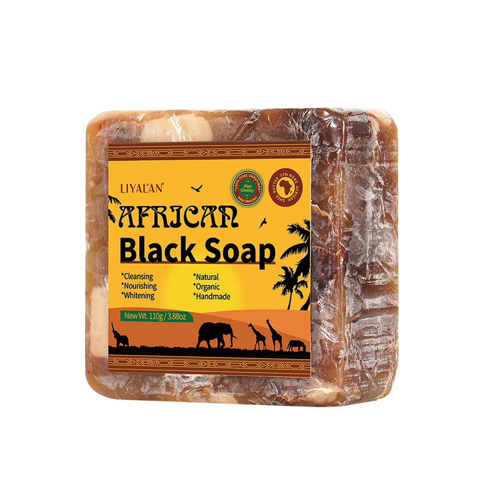 African Black Soap Raw Black Body Cleaning Bath Soap Essential Oil Handmade Soap