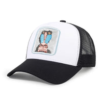 Men's Cartoon Animal Embroidered Baseball Caps Male Snapback Mesh Hats Hip Hop Caps for Men Female Outdoor Mesh Sun Hat