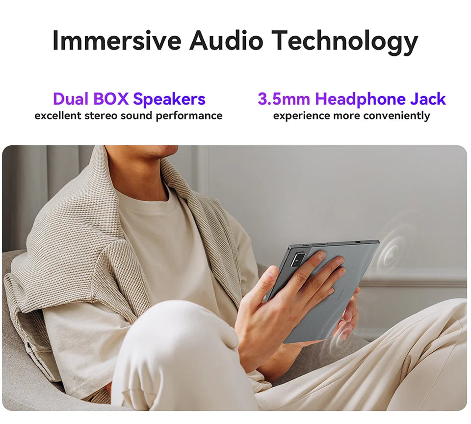 HEADWOLF WPad3 Android 12 Tablet 10.1 inch 6GB RAM DDR4X 128GB ROM UFS 2.1 MTK 8183 Octa-core Tablet PC Rear Camera16MP 7700 mAh