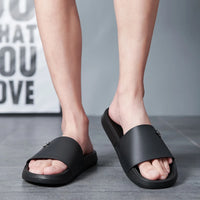 Men's Slippers Summer Non-Slip Casual Sandals Platform House Shoes Indoor Bathroom Slides Outdoor Casual Beach Shoes Flip-flop