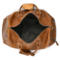 Custom Name Mens Leather Travel Duffle Bag Cow Leather Men's Weekender Bags Real Cowskin Leather Handbags For Travelling Outdoor