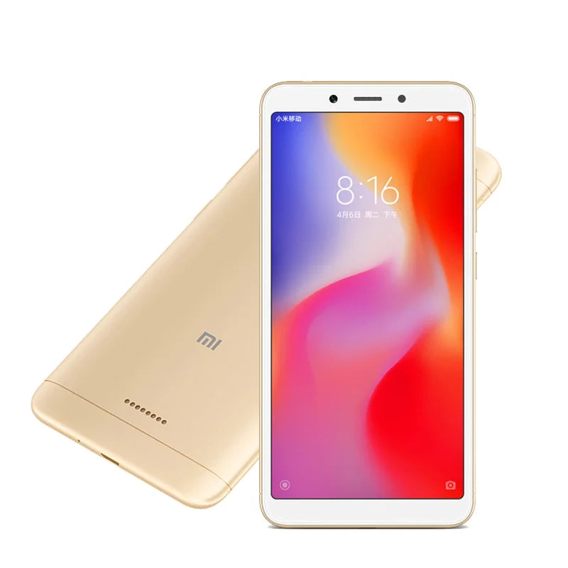 Xiaomi Redmi 6A Smartphone 5.45'' Full Screen AI Face Helio A22 Processor google play used phone
