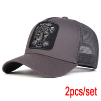 Unisex PANTHER Embroidery Baseball Net Caps Spring and Summer Outdoor Adjustable Casual Hats Sunscreen Hat