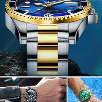 OLEVS 5885 Top Brand Classic Men's Quartz Watch Luminous Hands Calendar Display Stainless Steel Strap Waterproof Men's Watch