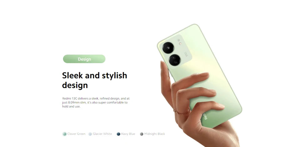 Global Version Xiaomi Redmi 13C MIUI 14 Smartphone MTK Helio G85 Octacore 50MP Camera 5000mAh 90Hz 6.74" Display