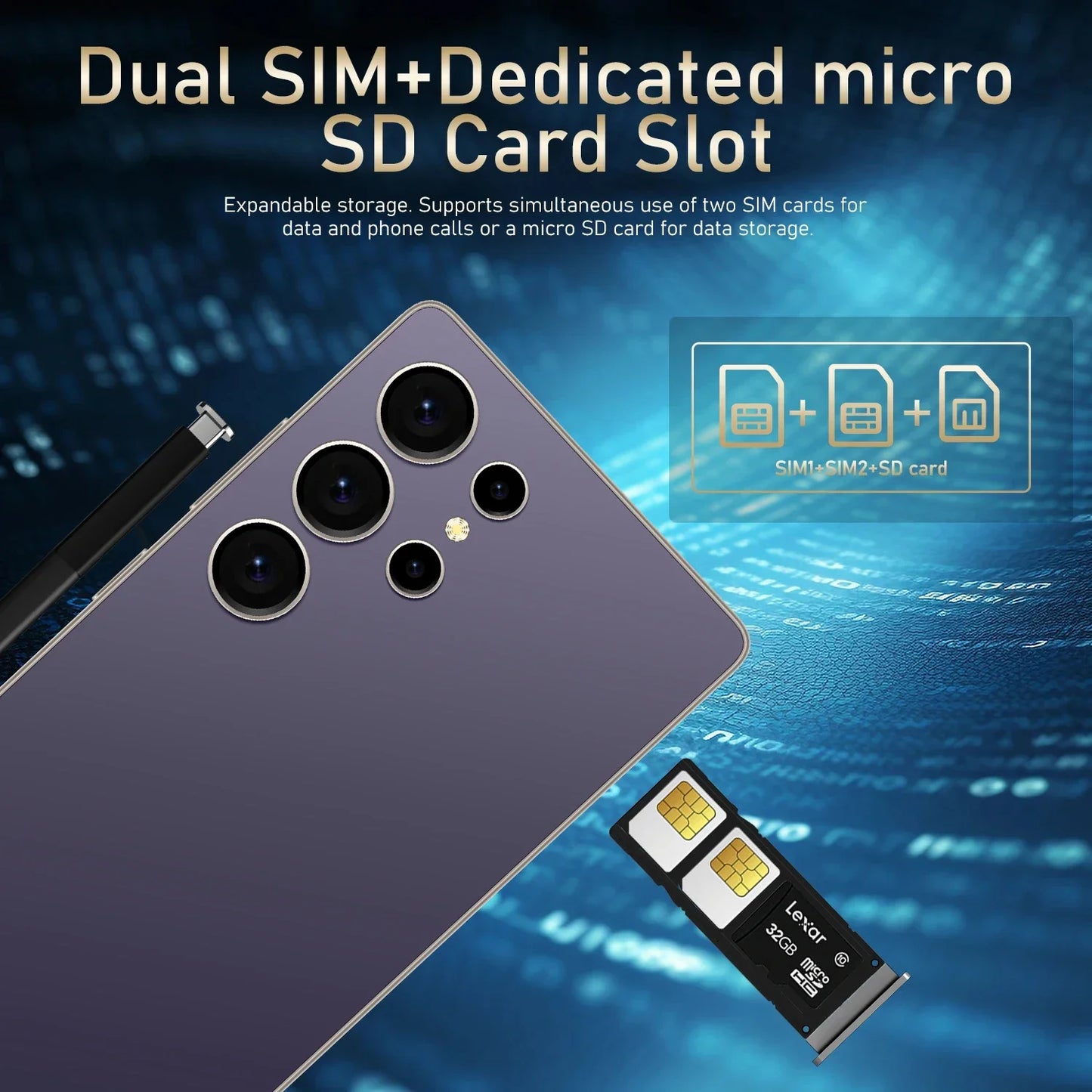 Global Vision S24 Ultra Smartphone 5G Android 5800mAH 8GB RAM 512G ROM 6.8Inch 1920x1080HD 24+48MP MTK10 4G Network Mobile Phone