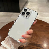 Luxury Shockproof Clear Bumper Cases For iPhone 16 15 14 13 12 11 Pro Max Plus Transparent Soft Acrylic Phone Cover Accessories