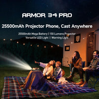 【World Premiere】Ulefone Armor 34 Pro 5G AI Rugged Phone 25500mAh Up to 32GB+512GB Built-in Projector 120Hz 6.95" NFC Smartphone