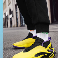 High-quality Men Basketball Shoes for Women Leather Basketball Sneakers Men Outdoor Rubber Anti Slip Sports Training Shoes Male