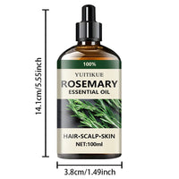 100% pure rosemary essential oil, suitable for hair, scalp, and skin, natural aromatherapy oil, nourishing and revitalizing.
