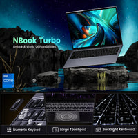 N-one NBook Turbo Intel i7-13620H 16 inch Gaming Laptop 32GB+1TB SSD Computer 1920*1200, 5000mAh, Wi-Fi 5,Bluetooth 4.2,10C/16T
