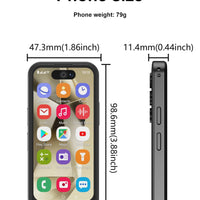 Official SERVO S24 Ultra Mini Android Smartphone 3.75" Screen 3G WCDMA 2MP Camera 1GB+16GB Play Store 2 SIM Small Cellular Phone