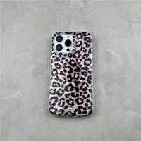 3D Luxury Leopard For Magsafe Grip Tok Phone Case for IPhone 17 16 15 13 Pro Max Wireless Charge Magnetic Stand Holder Cover