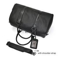 Luxury Genuine Leather Men Women Travel Bag Cow Leather Carry On Luggage Bag Travel Shoulder Bag Male Female Weekend Duffle Bag