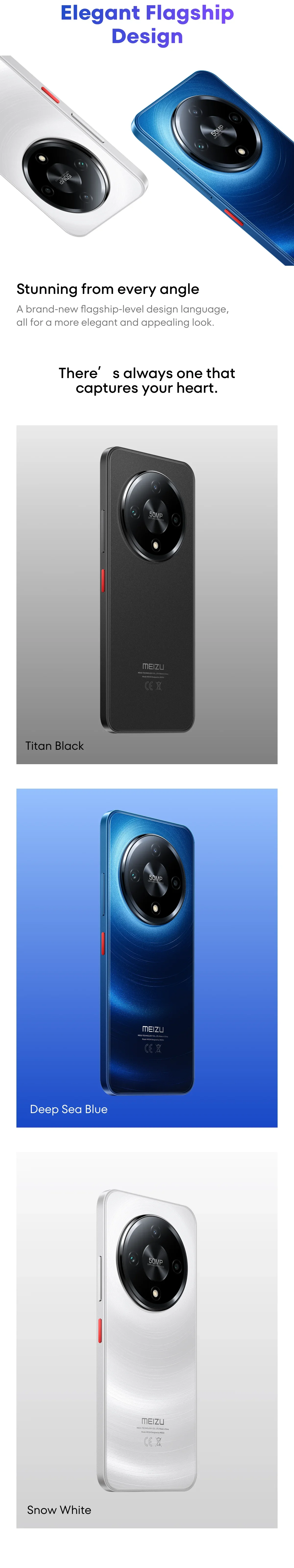 2025 New Global Version Meizu Mblu 22 Pro Smartphone 50MP Main Camera 120Hz 6.79'' LCD 5000mAh Battery 18W Fast ChargerNFC