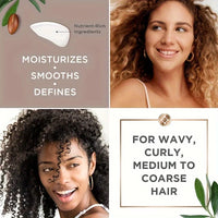 2 Pack GZE CURL DEFINING CREAM for Long Lasting Frizz Free Curls – Sulfate & Paraben Free Coconut Curling Cream