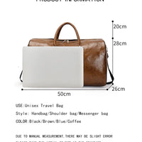 Travel Bag For Men Pu Leather Shoulder Bag Big Capacity Tote Bags For Women Fashion New Duffle Crossbody Bag Sports Pack luggage