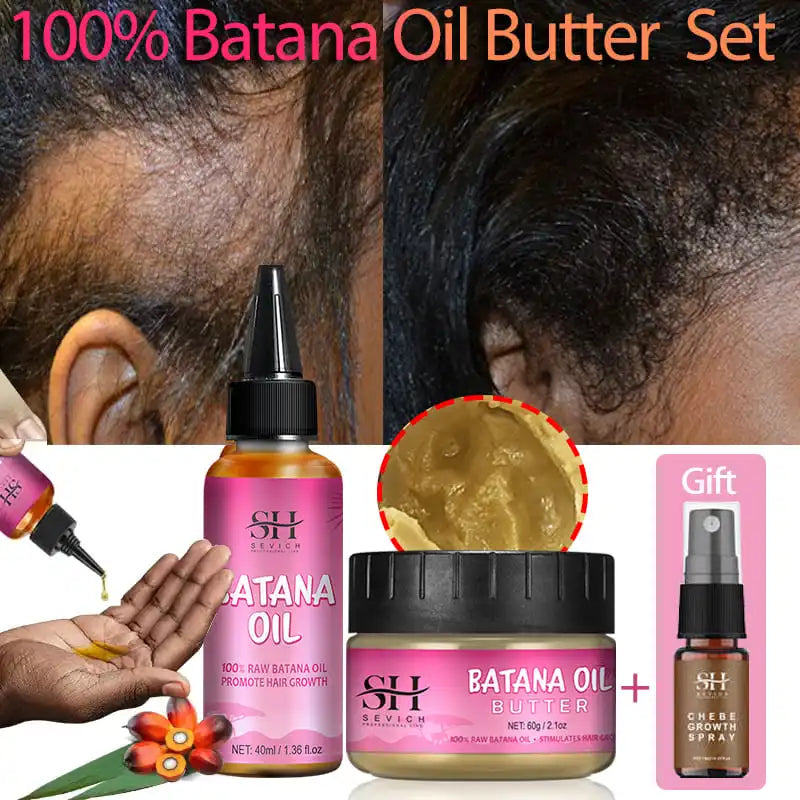 100% Pure Batana Oil From Honduras Natural Batana Butter For Hair Growth Alopecia Areata Hair Loss Treatment For Men & Women