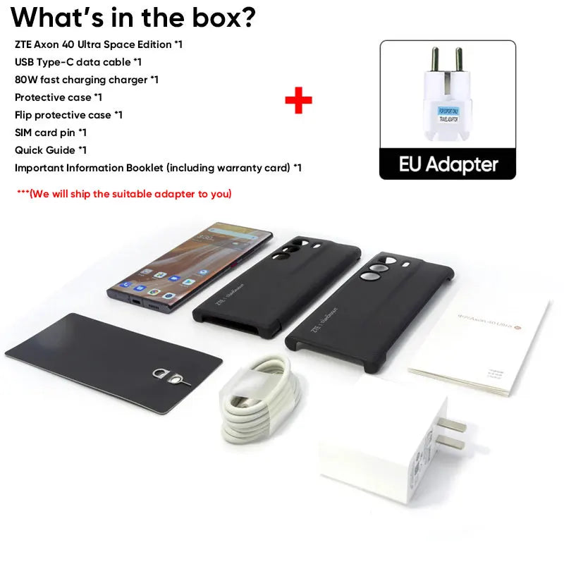 New ZTE Axon 40 Ultra Space Edition 5G Smartphone with UDC Tech Snapdragon 8 Gen 1 6.8" 120Hz AMOLED Display 5000mAh Battery