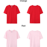 100% Cotton Solid Tshirts Men Woman Short Sleeve Fashion Brand Trend Casual Soft Clothing Tees Customized Products Summer Tops