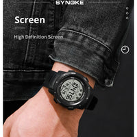 Upgrade Movement Digital Watches For Men Waterproof 50M SYNOKE 9813 Sports Watch Men Big screen Easy to Read reloj hombre