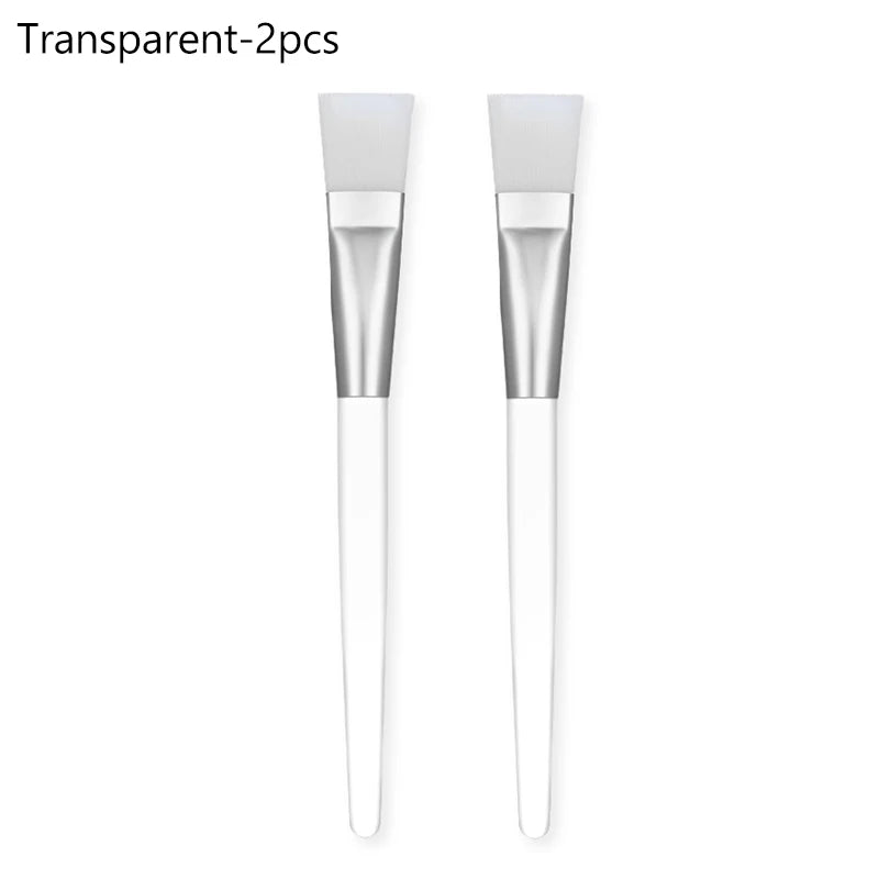12/6/2pcs Facial Mask Brushes Set Face-Mask Applicator Soft Facial Application Brush with Clear Plastic Handle for Skin Care